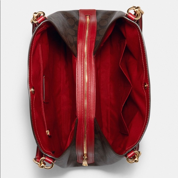 Coach signature hailey in brown and red - Picture 3 of 4